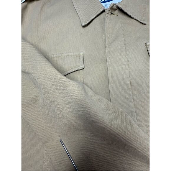 VINTAGE OLD NAVY BUTTON UP MILITARY STYLE CANVAS ENGINEER JACKET SZ XL SEE NOTES - Picture 12 of 12